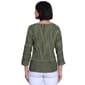 Plus Size Ali Miles 3/4 Sleeve Textured Wavy Line Blouse - image 2