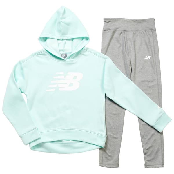 Girls (7-12) New Balance Long Sleeve Hoodie w/ Straight Leggings - image 