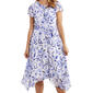 Womens Madison Leigh Flutter Sleeve Floral Shift Dress - image 3