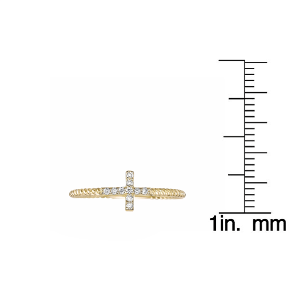 Brilliant Grown 18kt. Gold-Plated Lab-Grown Diamond Accent Ring