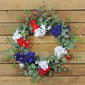 Northlight Seasonal Patriotic Hydrangea 20in. Wreath - image 3