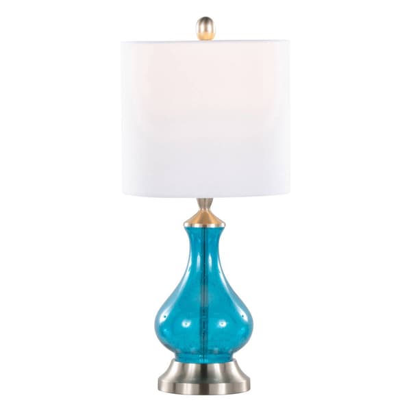 LumiSource Jasmine 22in. Glass Table Lamp
