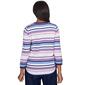 Womens Alfred Dunner Lavender Fields Stripe Tee w/Necklace - image 2
