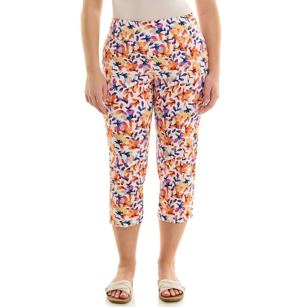 Womens Zac & Rachel Pull On Floral Crop