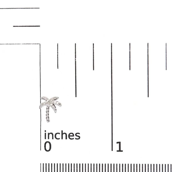 Haus of Brilliance 10kt. White Gold Diamond Palm Tree Earrings