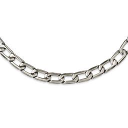 Mens Gentlemen's Classics(tm) Square Stainless Steel Link Necklace