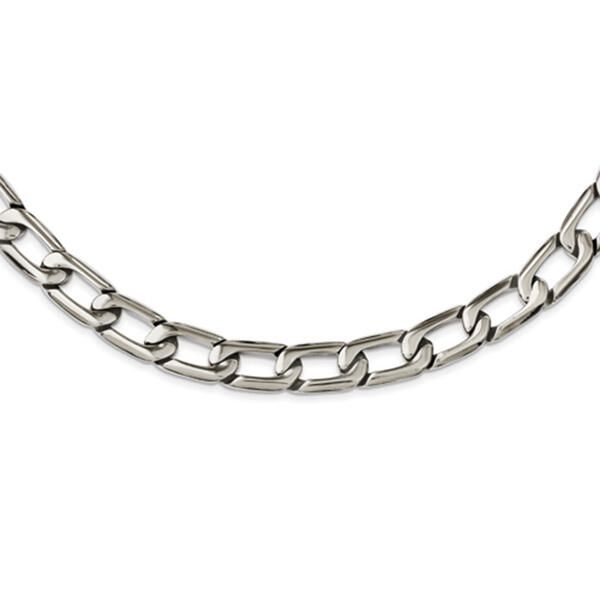 Mens Gentlemen's Classics&#40;tm&#41; Square Stainless Steel Link Necklace - image 