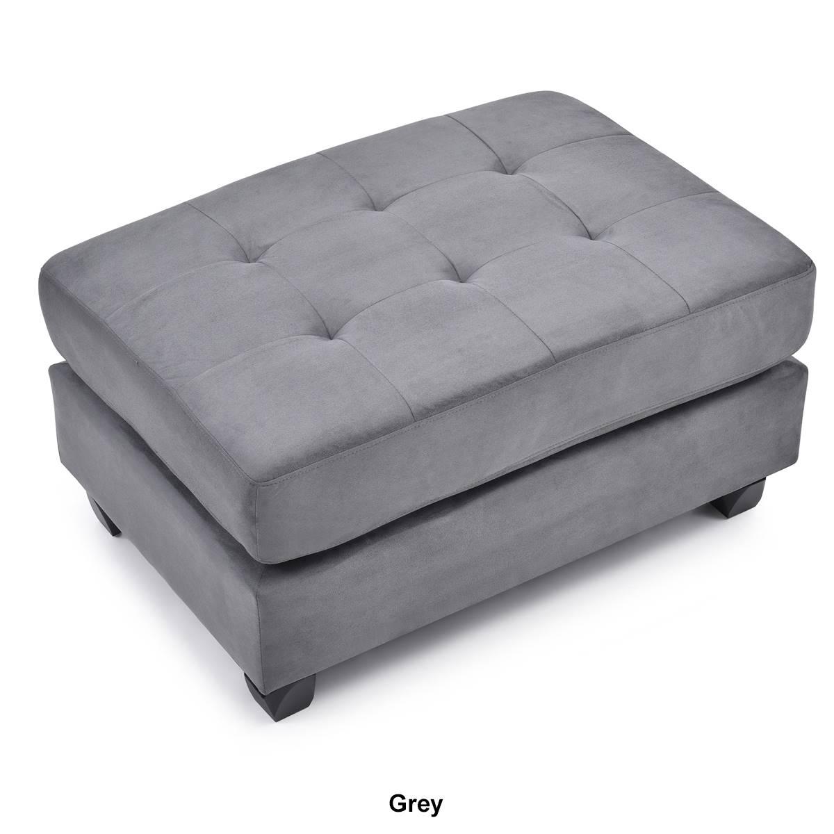 Passion Furniture Malone Tufted Ottoman