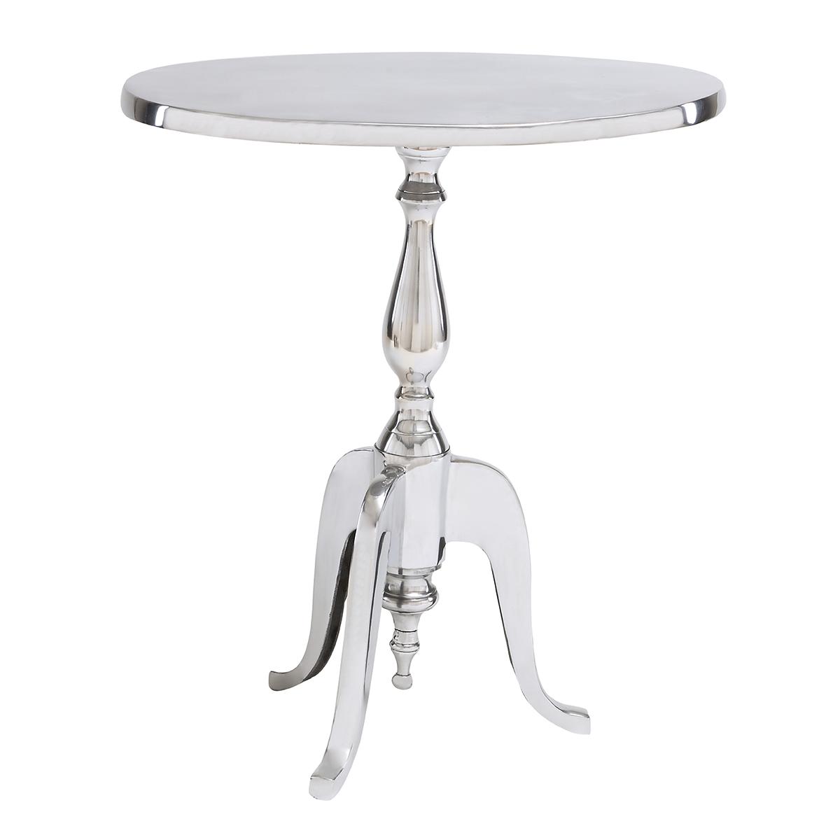 9th & Pike® Silver Aluminum Oval Traditional Accent Table