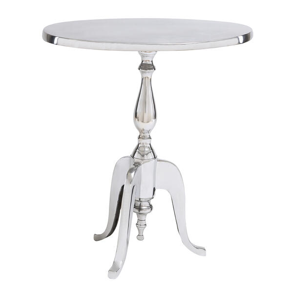 9th & Pike&#40;R&#41; Silver Aluminum Oval Traditional Accent Table - image 