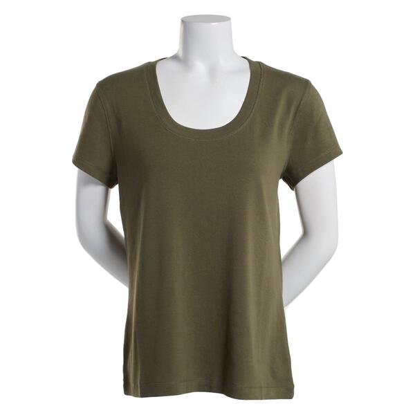 Plus Size Preswick & Moore Short Sleeve Scoop Neck Tee - image 