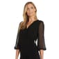 Petite R&M Richards Rhinestone Solid Button Wrap Dress - image 3