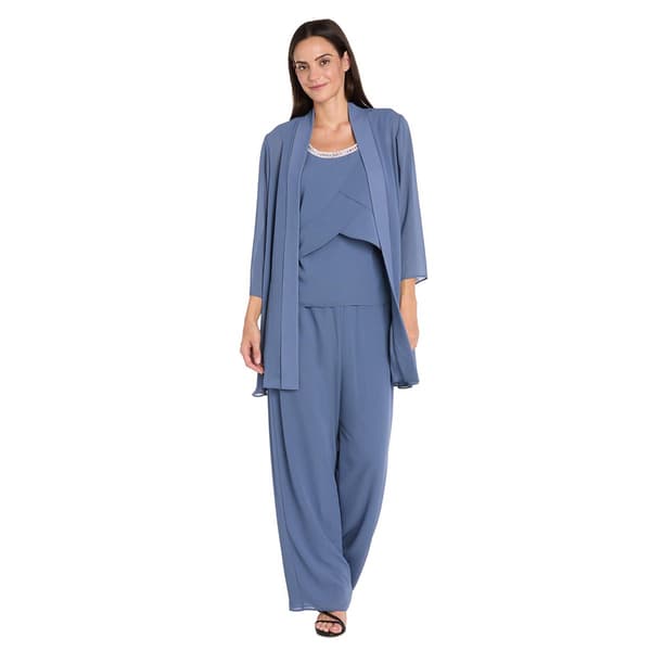 Womens R&M Richards 3pc. Chiffon Tier Pant Set - image 