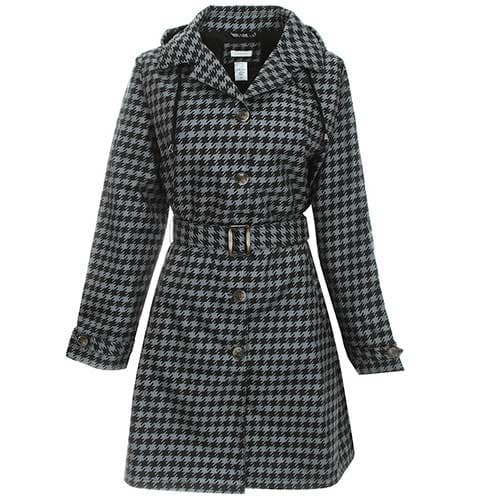 Womens Capelli New York Houndstooth Trench 49.99 - image 