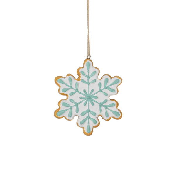 Northlight Frosted Snowflake Cookie Christmas Ornament - image 