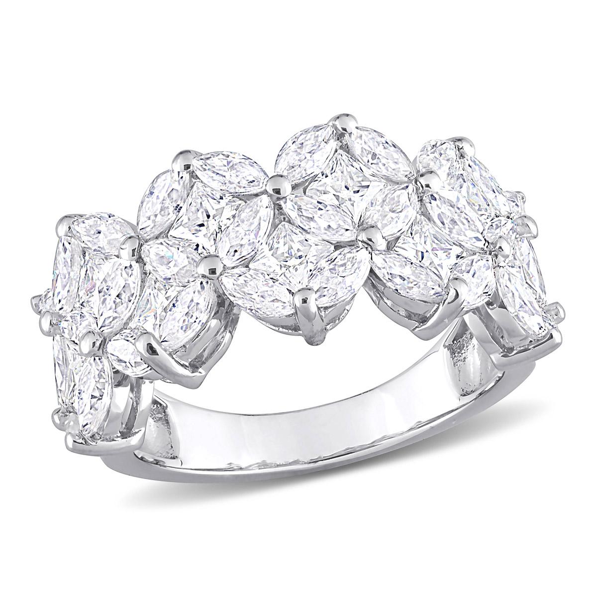 Gemstone Classics™ Sterling Silver 4 5/8ctw. Moissanite...