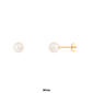 Splendid Pearls 14kt. Gold 5mm Round Pearl Stud Earrings - image 7