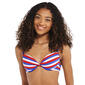 Juniors Cyn & Luca Americana Twist Front Bikini Swim Top - image 1