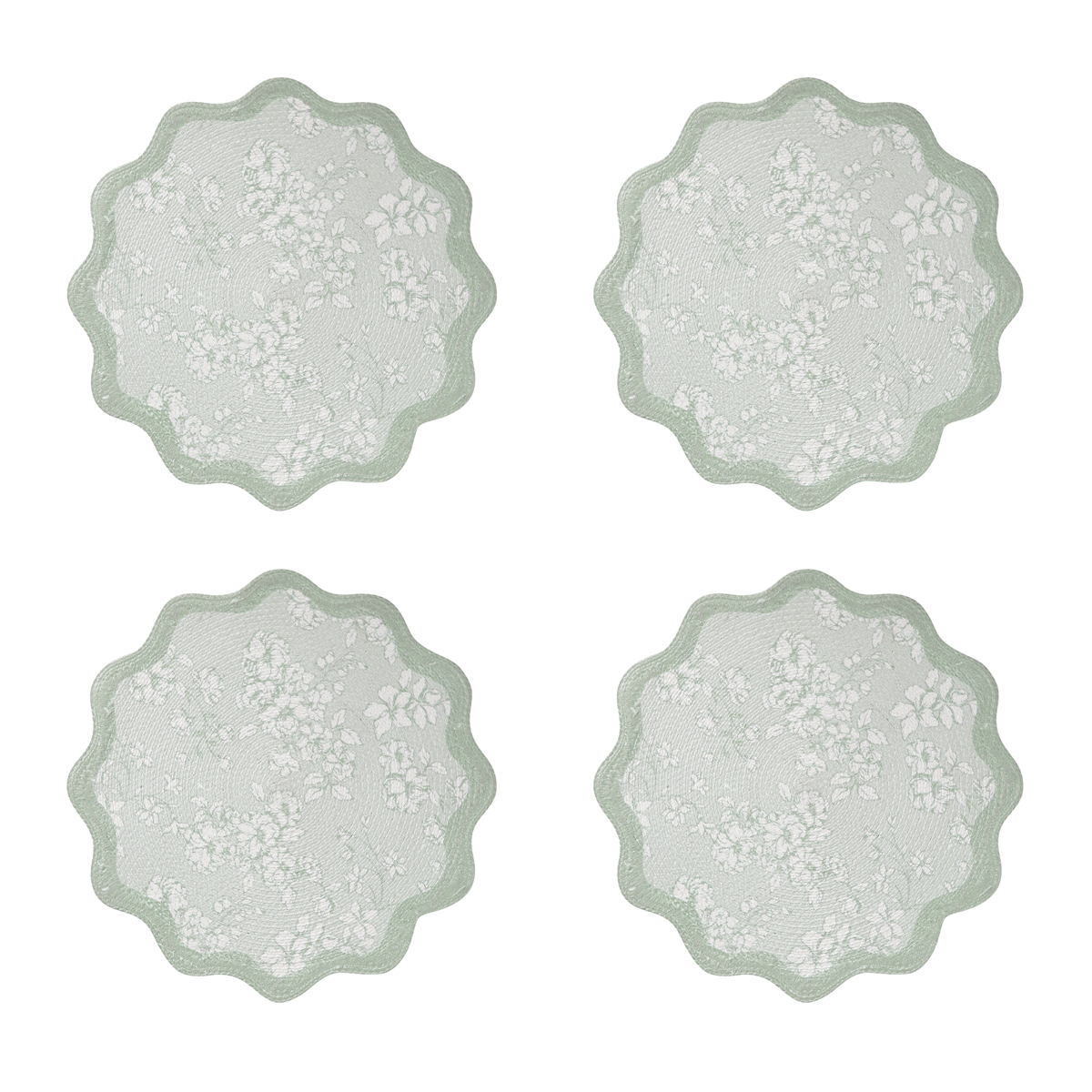 Avanti Provence Woven Braided Round Placemats - Set of 4