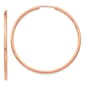 Gold Classics(tm) 49.5mm. 14kt. Rose Polished Hoop Earrings - image 1