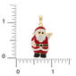Ellen Tracy Brass Yellow Plated Crystal Santa Pendant Necklace - image 2