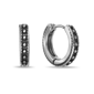 Mens Lynx Black Ion Plated Stainless Steel Hoop Earrings - image 3