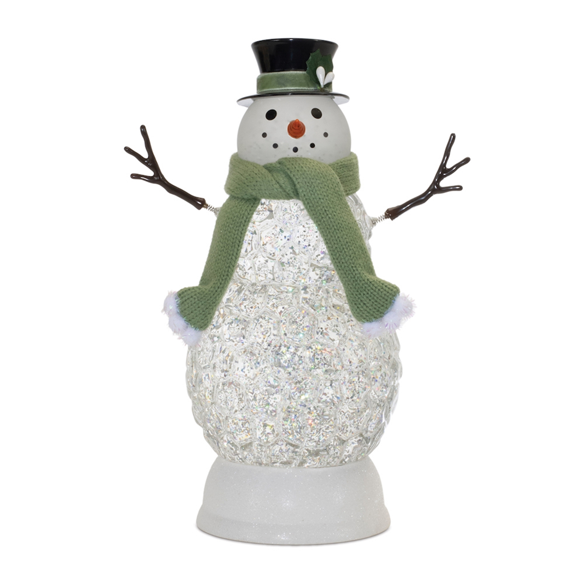 Melrose 11in. LED Snowman Snow Globe