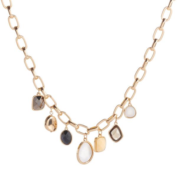 Ashley Cooper™ Chain Link Statement Necklace w/ Geometric Charms