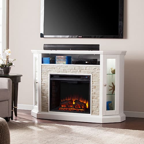 Southern Enterprises Convertible Electric Media Fireplace - image 