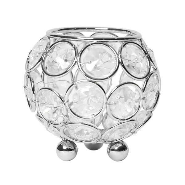 Elegant Designs&#40;tm&#41; Elipse Crystal 3in. Circular Decorative Vase - image 