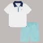 Toddler Boy Nautica Stripe Collar Polo & Solid Shorts Set - image 1