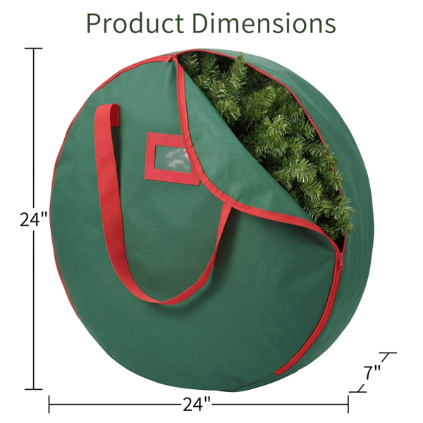 Puleo International 24in. Christmas Artificial Wreath Storage Bag