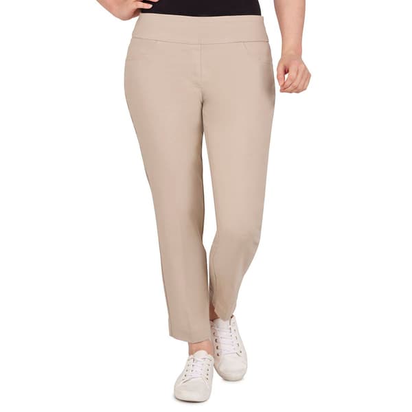 Petite Ruby Rd. Key Items Faux Front Solar Millennium Pants - image 