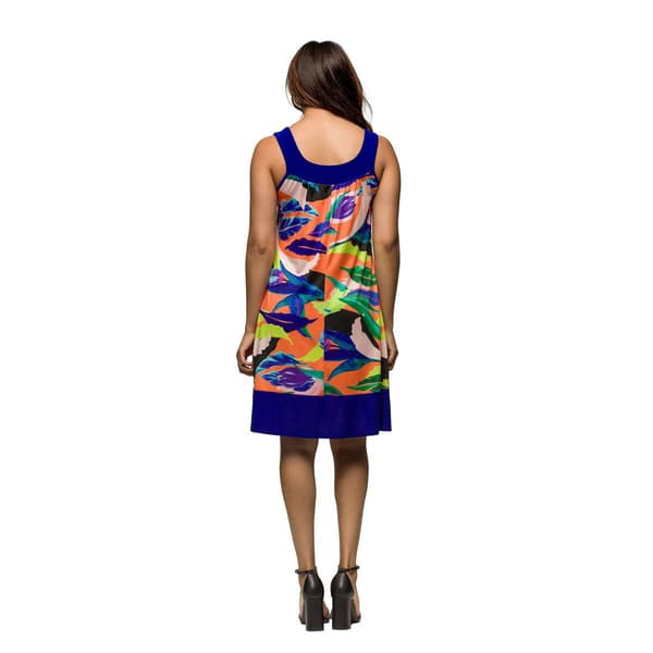 Womens 24/7 Comfort Apparel Multicolor Sleeveless Dress