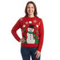 Womens Tint & Shadow Long Sleeve Snowman Pullover Sweater - image 2