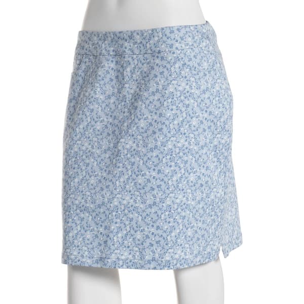 Plus Size Napa Valley Floral Super Stretch Split Hem Skort - image 