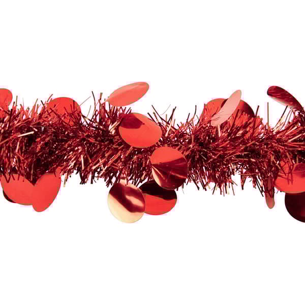 Northlight Seasonal 50ft. Red With Polka Dots Tinsel Garland