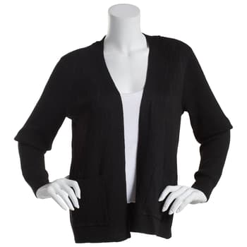 Petite 89th & Madison Recycled Poly Solid 2 Pocket Cardigan - Boscov's