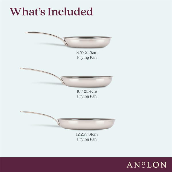Anolon® EverLast Ceramic Nonstick 3pc. Frying Pan Set