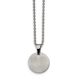 Mens Gentlemen's Classics™ 2.0mm Thick Round Dog Tag Necklace