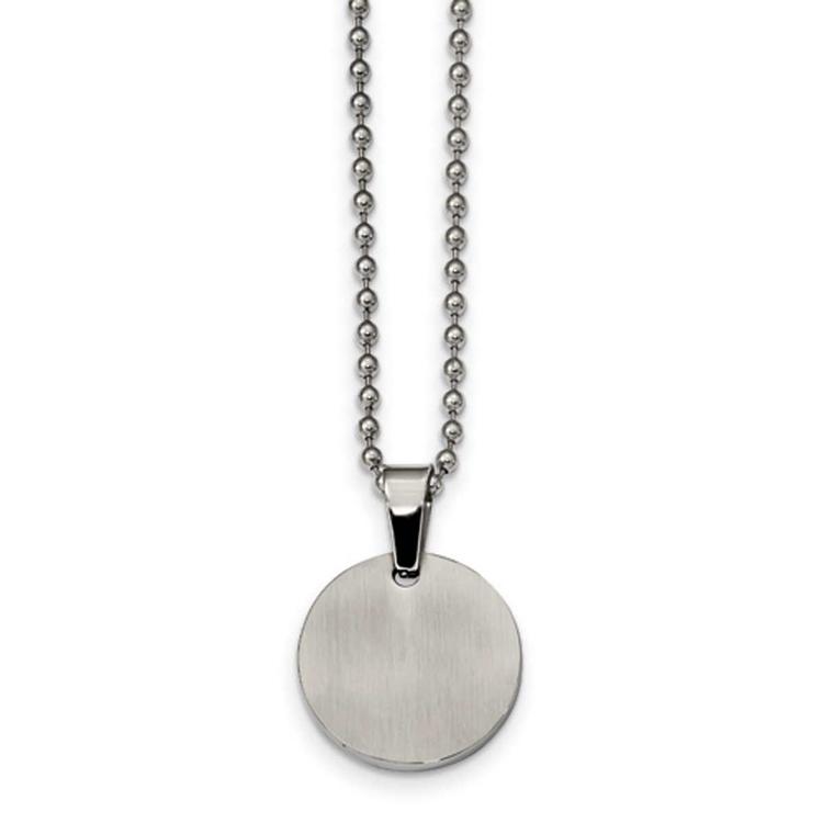 Mens Gentlemen's Classics™ 2.0mm Thick Round Dog Tag Necklace