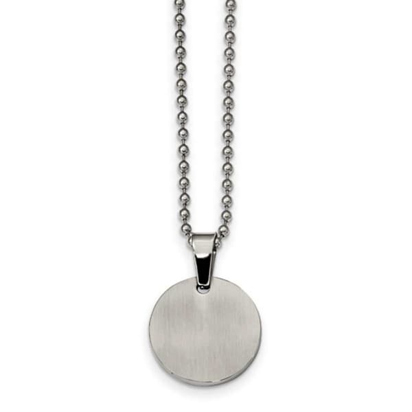 Mens Gentlemen&#39;s Classics™ 2.0mm Thick Round Dog Tag Necklace