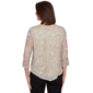 Petite Alfred Dunner Detail Driven 3/4 Sleeve Textured Blouse - image 2