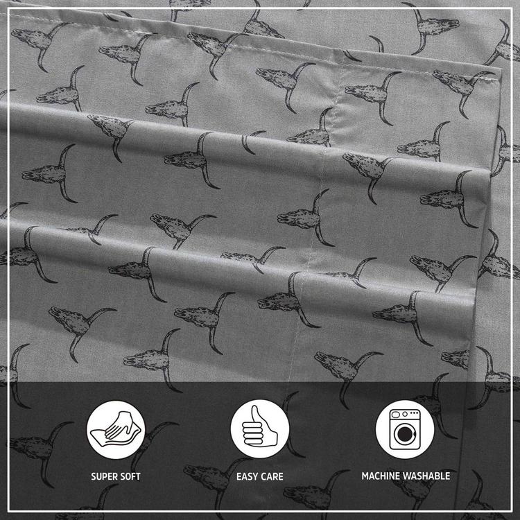Wrangler Steer Skulls Sheet Set