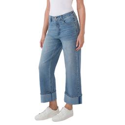 Womens Seven7 Baggy Cuffed Wide Leg Jeans