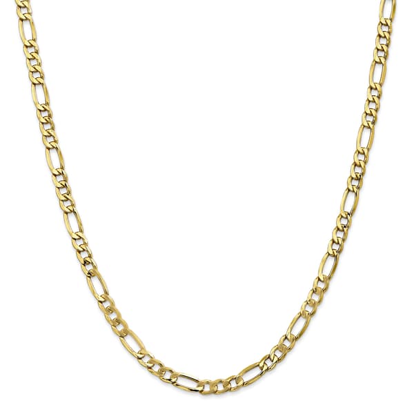 Mens Gold Classics&#40;tm&#41; 10kt. 5.35mm 22in. Semi-Solid Figaro Chain