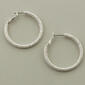 Freedom Nickel Free Clutchless Silver Hoop Earring - image 1