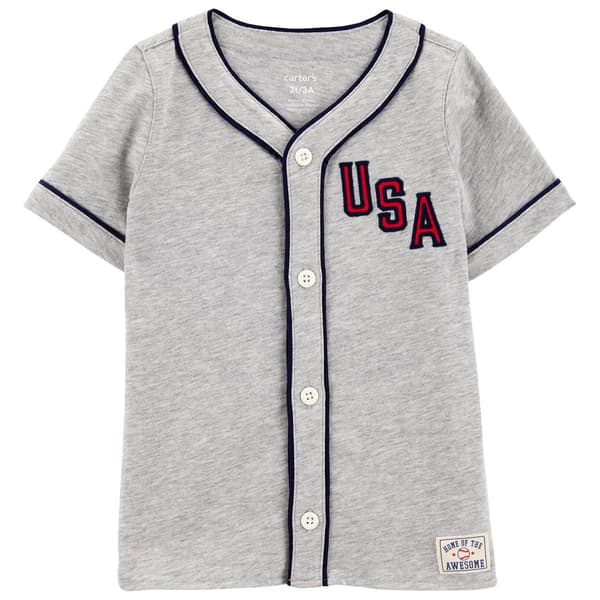 Toddler Boy Carter''s&#174; USA Varsity Button Down Shirt