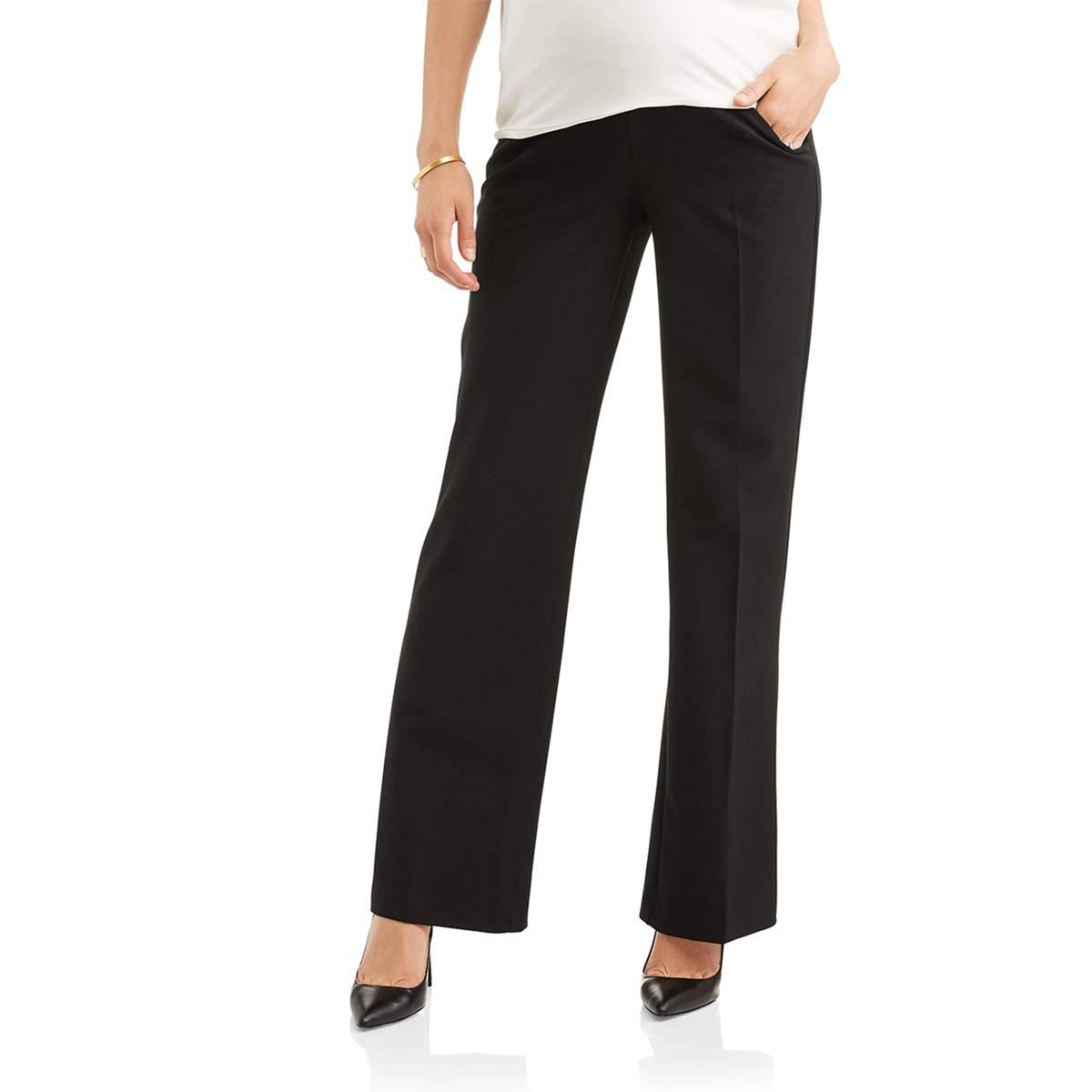 Womens Times Two Over Belly Career Flared Leg Maternity...