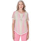 Womens Alfred Dunner Miami Beach Vertical Texture Stripe Top - image 1
